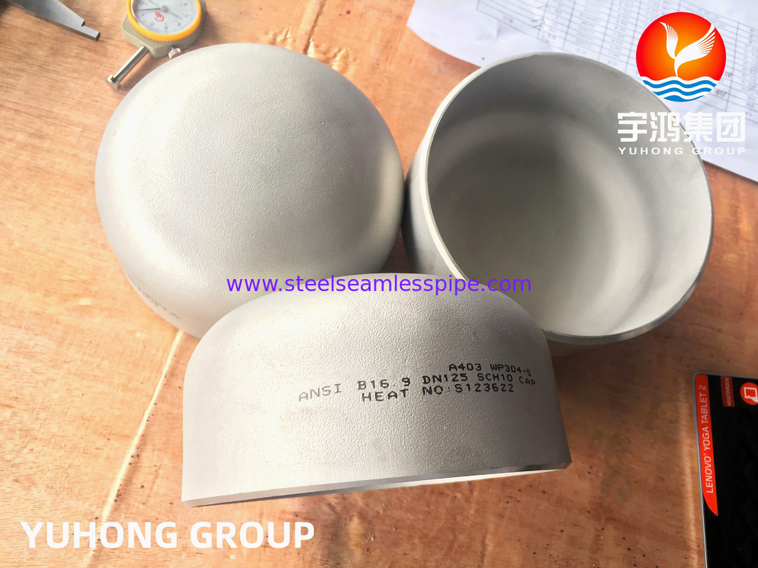 A403 WP304 / WP304L Ốp thép không gỉ, phụ kiện hàn cuối B16.9, Đối với sản xuất bình áp suất