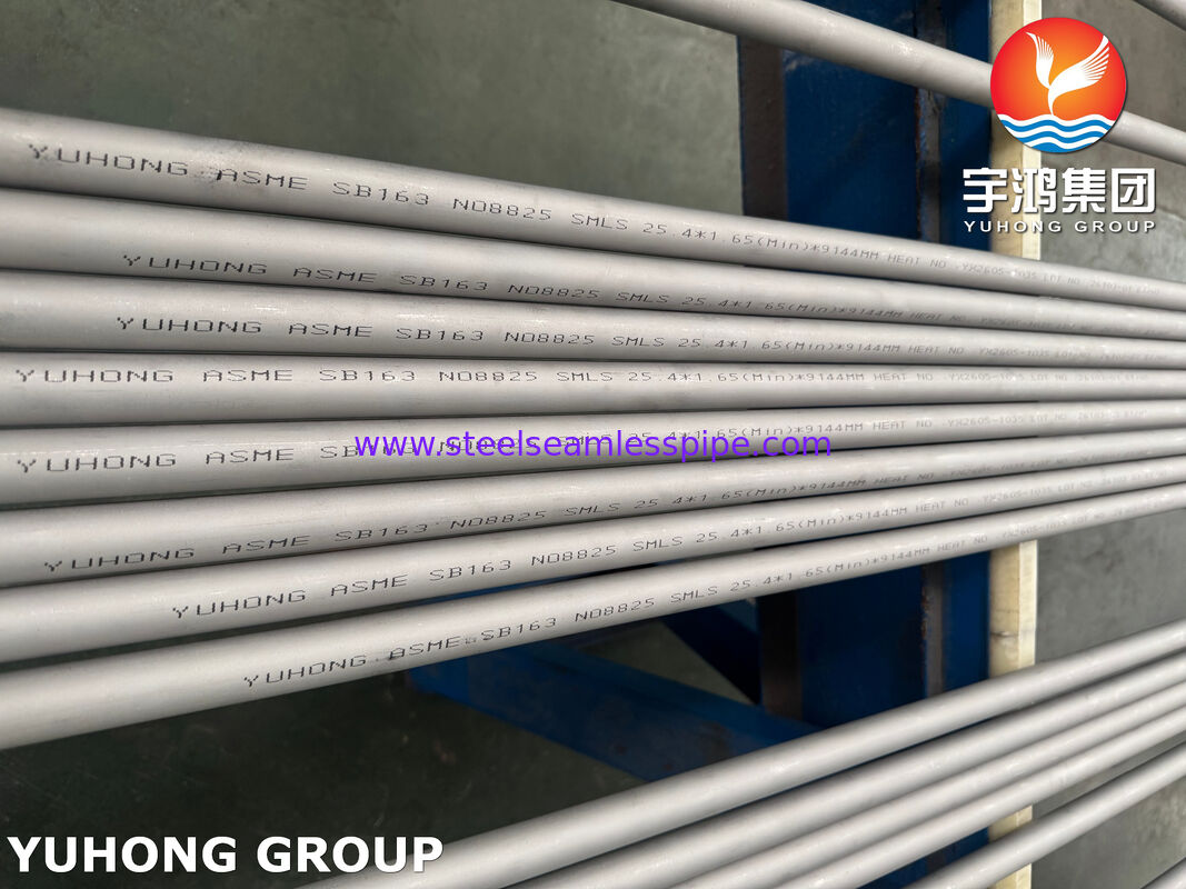 ASME SB163 UNS N08825 Bụi không may hợp kim 825 hợp kim niken cho ngành công nghiệp hóa học