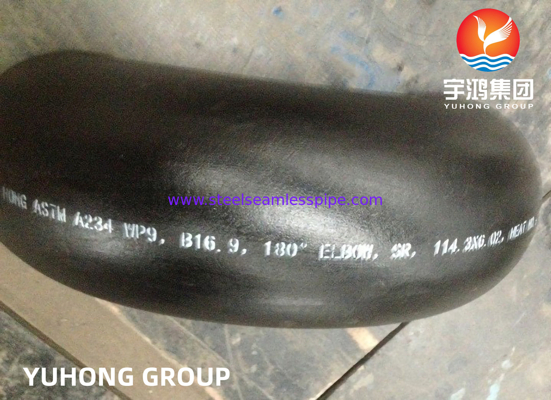 ASTM A234 WP9 180 độ trở lại khuỷu tay đồng hợp kim thép Buttweld Fitting