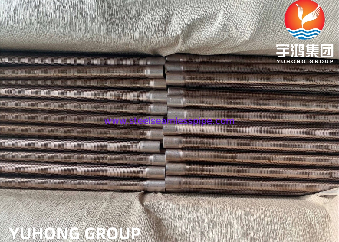 ASTM B111 CuNi 90/10 C70600 Chuyển đổi nhiệt loại bị ép ống cánh thấp cho máy làm mát dầu