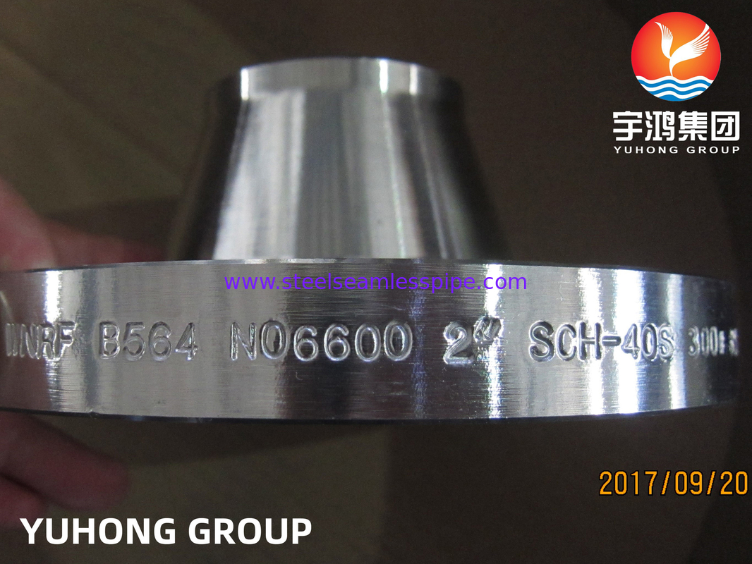 Mặt bích cổ hàn bằng thép hợp kim niken ASTM B564 Inconel 600 / UNS N06600