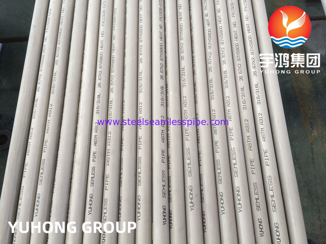 Ống thép không gỉ Austenitic liền mạch ASTM A312 TP316L cho Dấu ASME BPV Code U