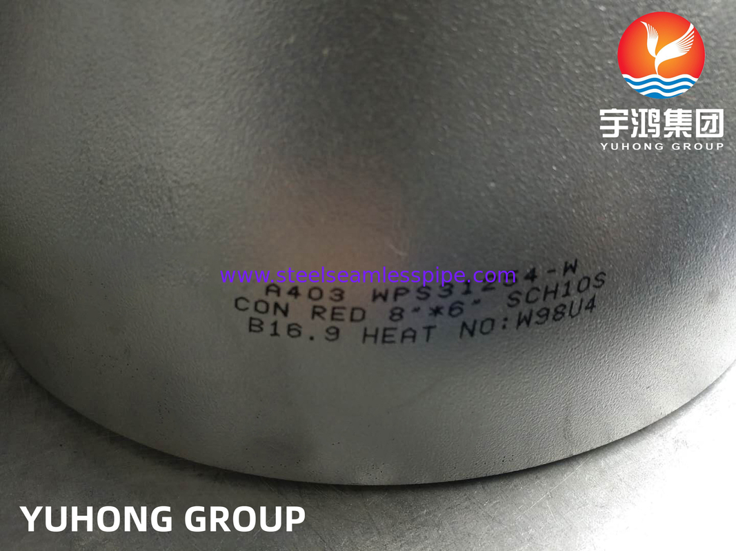 ASTM A403 WPS31254-W, Phụ kiện hàn đối đầu bằng thép không gỉ 254SMO Bộ giảm tốc đồng tâm B16.9
