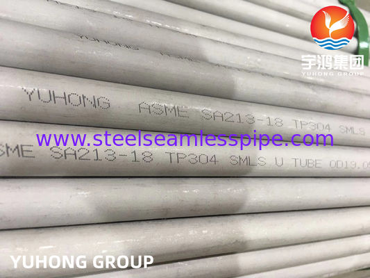 Chuyển đổi nhiệt ống U cong liền mạch TP304/304L / TP316L TP310S TP316Ti TP321/321H, TP347, TP317, 100% ET / HT / UT