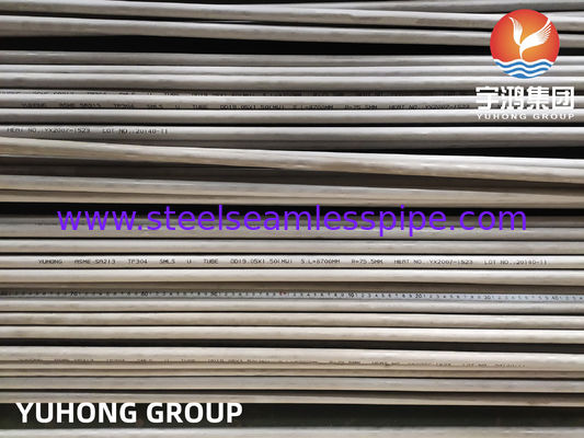 Chuyển đổi nhiệt ống U cong liền mạch TP304/304L / TP316L TP310S TP316Ti TP321/321H, TP347, TP317, 100% ET / HT / UT