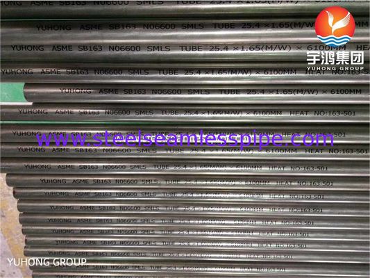 Bụi hợp kim Nicke Inconel 600 Bụi không may cho máy trao đổi nhiệt SB163 UNS N06600