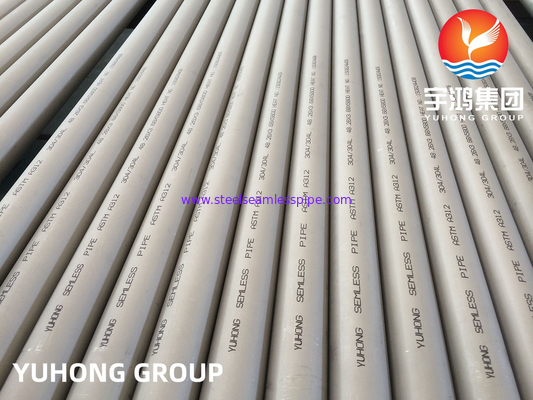 ASTM A312 TP304, TP304L ống tròn không thắt thép không gỉ cho thiết bị hàng hải