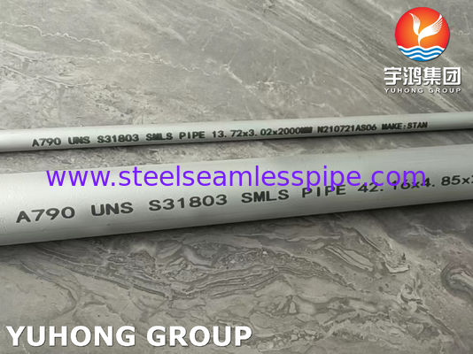ASTM A790 S31803 Ống thép không gỉ siêu song song SMLS Chống ăn mòn cao