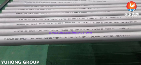 ASTM A213 TP347H Ống thép không gỉ liền mạch Ứng dụng nhiệt độ cao