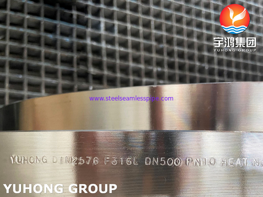 DIN2576 F316L Thép không gỉ trượt trên mặt bích SOFF PN10