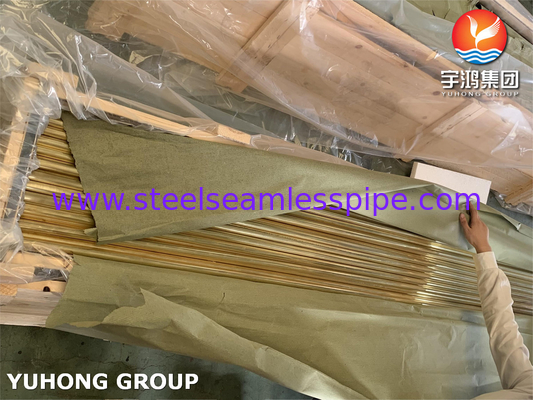 Ống đồng Bộ hải quân Ống nước bằng đồng Ống hợp kim đồng Tu B111 C44300 19.05MM*2.11MM*7315MM Bộ trao đổi nhiệt O61,ET/HT