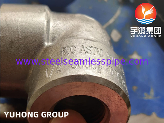 ASTM A182 F53 Cút rèn 90deg NPT 3000 # 1/2 '' đến 4 '' ASME B16.11