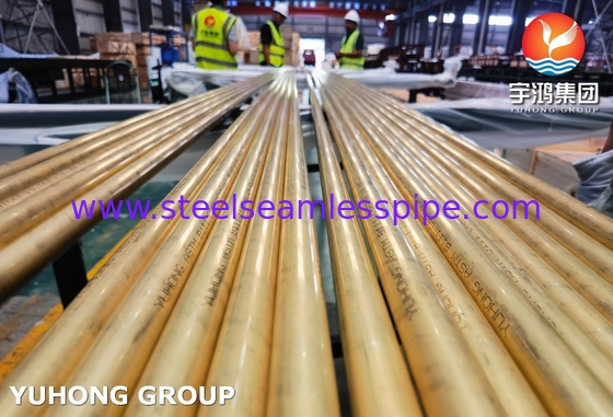 C68700 ống không may hợp kim đồng ASTM B111 cho máy trao đổi nhiệt SGS chấp thuận
