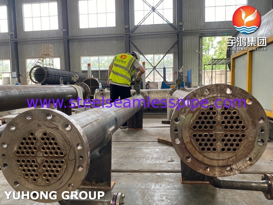 Máy trao đổi nhiệt vỏ và ống với ống SS31803 SA-106 lớp B vỏ ASME Phần VIII