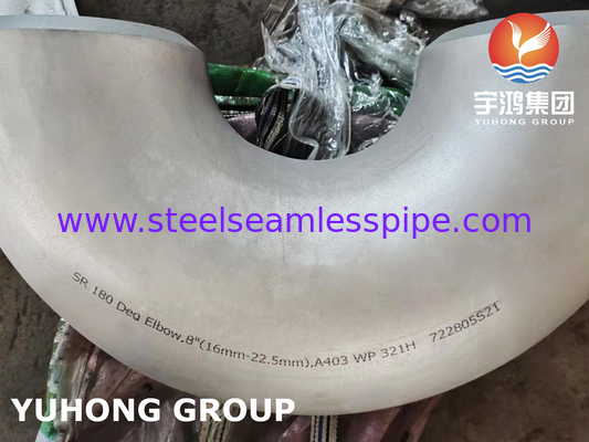 A403 WP321H khuỷu tay 90/180 độ, thép không gỉ Butt hàn gắn B16.9