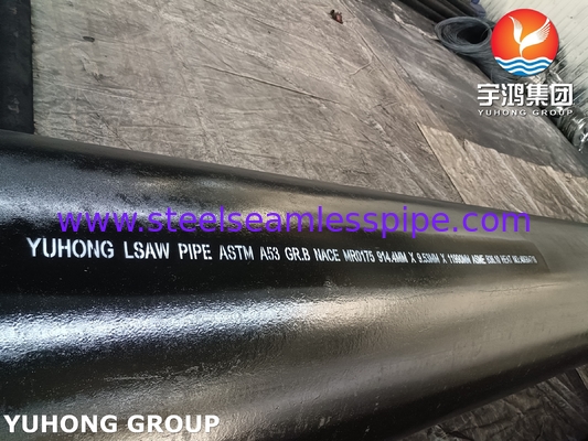 ASTM A53 / ASME SA53 lớp B LSAW ống hàn thép cacbon NACE cho đường ống công nghiệp