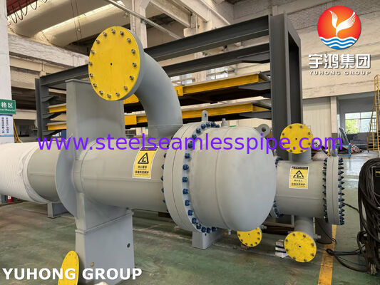 Shell & Tube Heat Exchanger ️ Nitrogen đầy, chống ăn mòn, với nhãn an toàn cho bề mặt nóng & ngạt