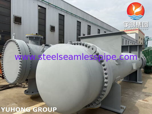 Máy trao đổi nhiệt ống và vỏ thép carbon với ống ASME SA179 và ống SA266 Gr.2 cho làm mát nước, dầu, hơi nước và khí