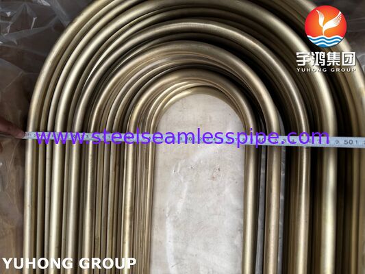 Vàng đồng hợp kim ống trao đổi nhiệt liền mạch ống ASTM B111 C44300 Arsenical Admiralty đồng