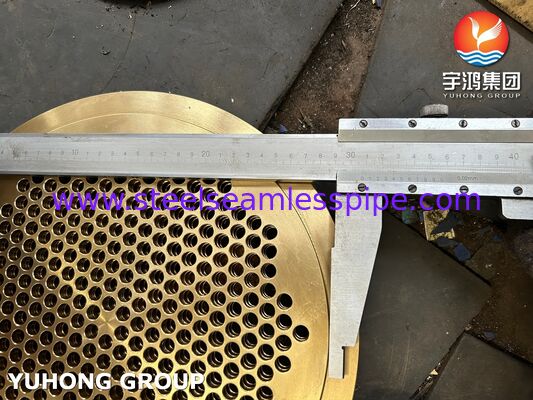 ASTM B171 C46400 Bảng ống đồng hải quân cho nước biển và máy làm mát biển - Cấu thể trao đổi nhiệt hợp kim đồng đồng được chế biến chính xác