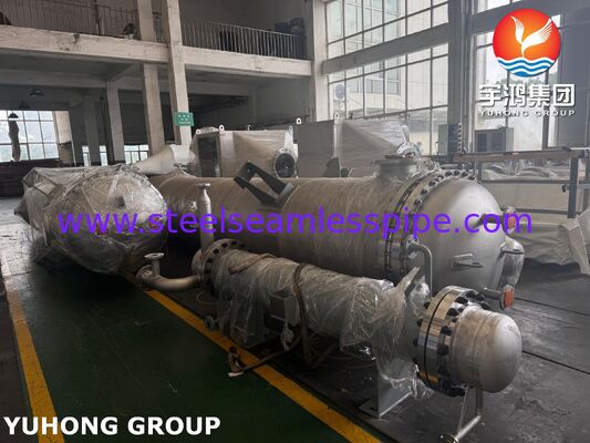 ASME SB516 Máy trao đổi nhiệt vỏ và ống Monel400 Clad Trim Condenser cho tháp khí quyển