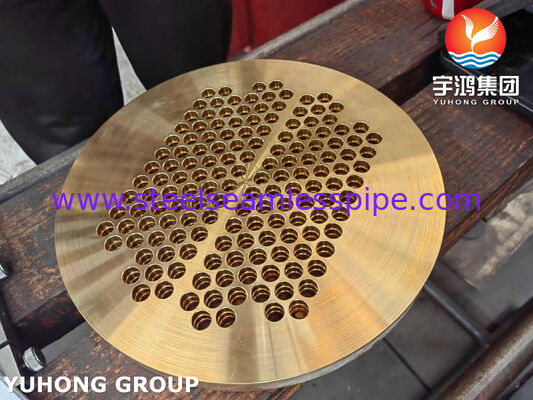 ASME SB171 C46400 Bảng ống cho máy trao đổi nhiệt, máy làm mát không khí và bình áp suất