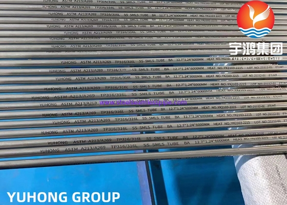 Ống thép không gỉ liền mạch được ngâm và ủ ASTM A269 / ASME SA269 TP316L Kích thước: 10 * 0,65 * 6000mm