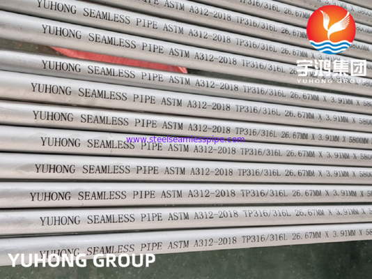 Ống liền mạch không gỉ ASTM A312 TP304