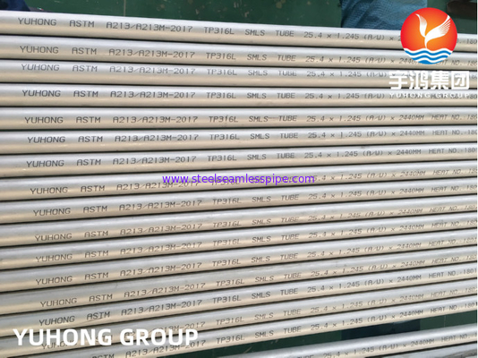 Ống liền mạch bằng thép không gỉ ASME SA213 TP316L (EN 10216-5) Áp dụng cho lò hơi