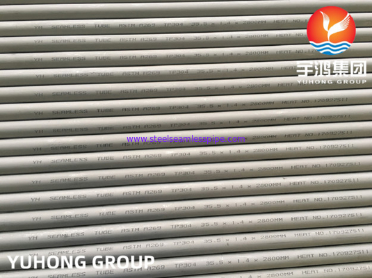 ASTM A269 TP304 Ống liền mạch bằng thép không gỉ được ủ và ngâm. ĐƯỢC / PE.
